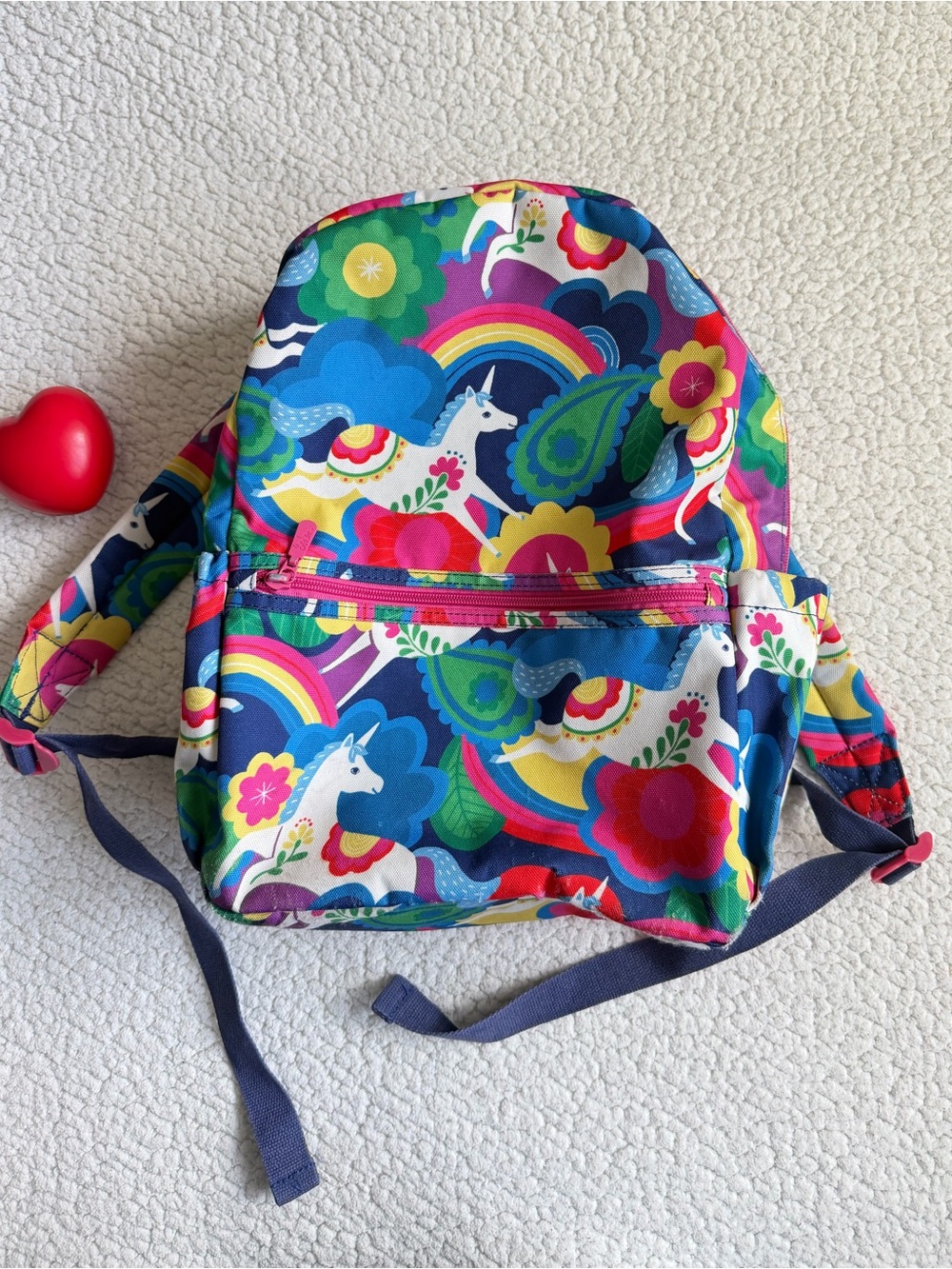Boden Kids Unicorn Rainbow Backpack - Blue, Pink, Green
